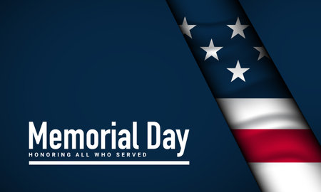 Memorial Day Background Design. Banner, Poster, Greeting Card. Vector Illustration.のイラスト素材