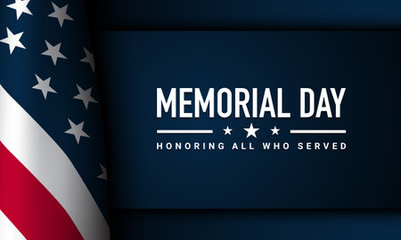 Memorial Day Background Design. Banner, Poster, Greeting Card. Vector Illustration.のイラスト素材