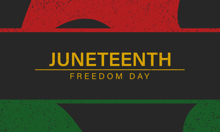 Juneteenth Freedom Day Background Design. Banner, Poster, Greeting Card. Vector Illustration.のイラスト素材