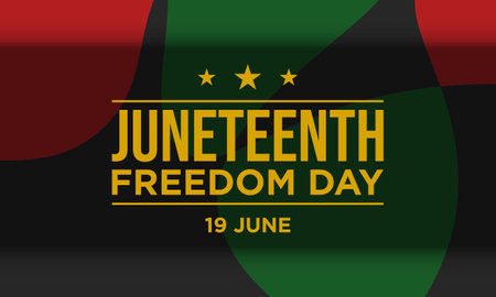 Juneteenth Freedom Day Background Design. Vector Illustration.のイラスト素材
