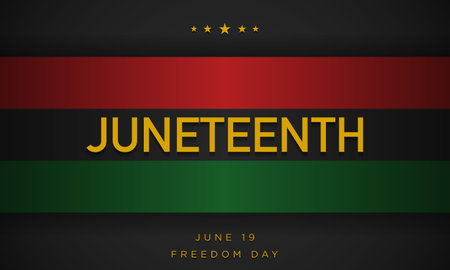Juneteenth Freedom Day Background Design. Banner, Poster, Greeting Card. Vector Illustration.のイラスト素材