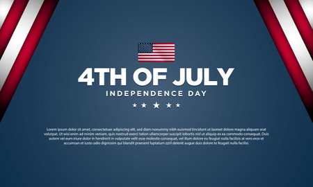 Happy 4th of July USA Independence Day Background Design. Banner, Poster, Greeting Card. Vector Illustration.のイラスト素材