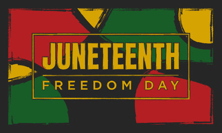 Juneteenth Freedom Day Background Design. Banner, Poster, Greeting Card. Vector Illustration.のイラスト素材