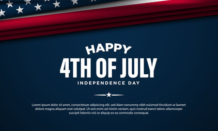 Happy 4th of July USA Independence Day Background Design. Banner, Poster, Greeting Card. Vector Illustration.のイラスト素材