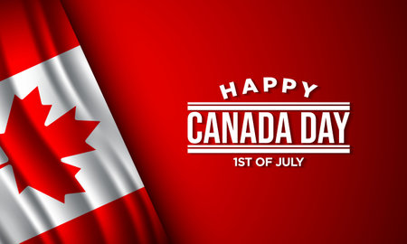 Canada Day Background Design. Banner, Poster, Greeting Card. Vector Illustration.のイラスト素材