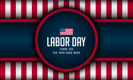 Labor Day Background Design. Banner, Poster, Greeting Card. Vector Illustration.のイラスト素材