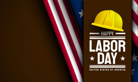 Labor Day Background Design. Banner, Poster, Greeting Card. Vector Illustration.のイラスト素材