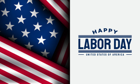Labor Day Background Design. Banner, Poster, Greeting Card. Vector Illustration.のイラスト素材