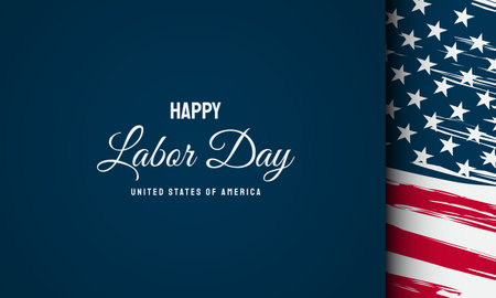 Labor Day Background Design. Banner, Poster, Greeting Card. Vector Illustration.のイラスト素材