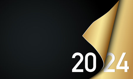 2024 Vector Background. Greeting Card, Banner, Poster. Vector Illustration.のイラスト素材