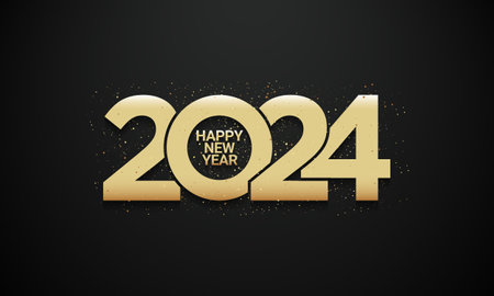 2024 Happy New Year Background Design. Banner, Poster, Greeting Card. Vector Illustration.