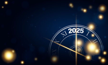 2025 Happy New Year Background Design. Banner, Poster, Greeting Card. Vector Illustration.のイラスト素材
