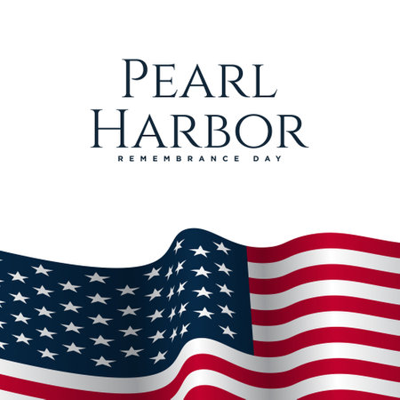 Pearl Harbor Remembrance Day Background. Vector Illustration.のイラスト素材
