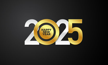 2025 Happy New Year Background Design. Banner, Poster, Cover, Greeting Card. Vector Illustration.