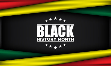 Black History Month Background Design. Banner, Poster, Greeting Card. Vector Illustration.のイラスト素材