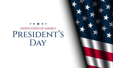 President's Day Background Design. Banner, Poster, Greeting Card. Vector Illustration.のイラスト素材