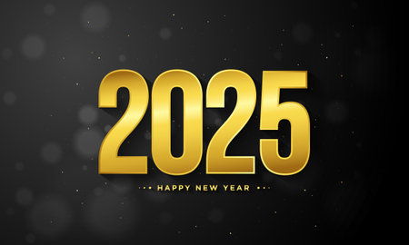 2025 happy new year background design. Banner, poster, greeting card. Vector illustration.のイラスト素材