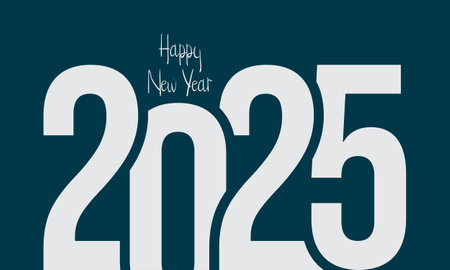 Simple and elegant 2025 new year eve holiday background design. Vector Illustration.のイラスト素材