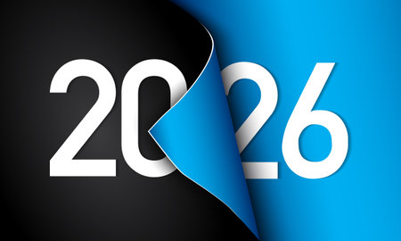 2026 Happy New Year Background Design. Greeting Card, Banner, Poster. Vector Illustration.のイラスト素材