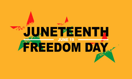 Juneteenth freedom day template design. Vector illustration.のイラスト素材