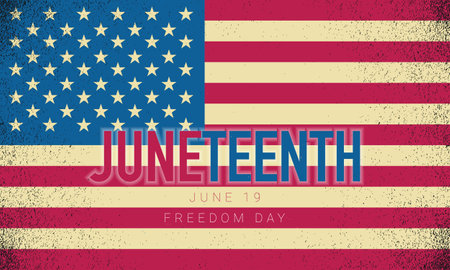 Juneteenth freedom day template design. Vector illustration.のイラスト素材