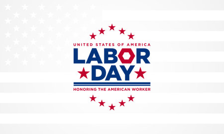 Labor Day workers day celebration for greeting card, banner, or poster. Vector Illustration.のイラスト素材