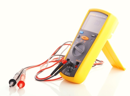 Digital multimeter on a white background
