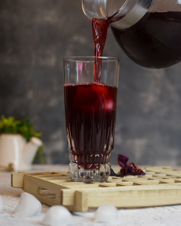 hibiscus drinkの写真素材