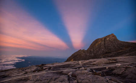 rays of rising sunの写真素材