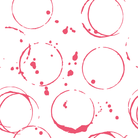 Vector seamless pattern with wine stains.のイラスト素材