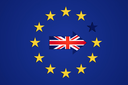 Brexit Great Britain EU exit europe relative image. Brexit named politic process.のイラスト素材