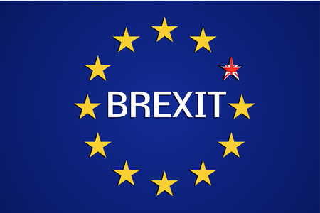 Brexit Great Britain EU exit europe relative image. Brexit named politic process.のイラスト素材