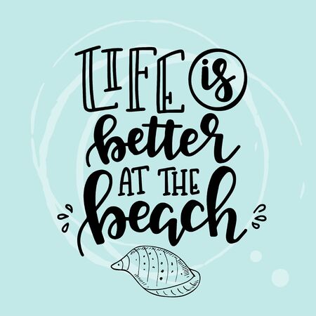 Summer lettering ypographic design. Vector illustration.のイラスト素材