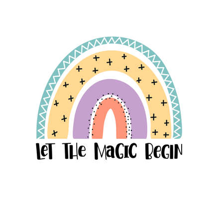 Pretty Rainbows baby vector illustrationのイラスト素材