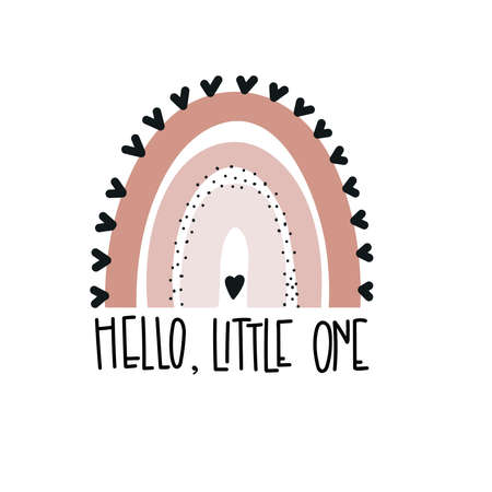 Pretty Rainbows baby vector illustrationのイラスト素材