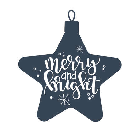 Christmas Vector lettering, motivational quote. Vector illustrationのイラスト素材