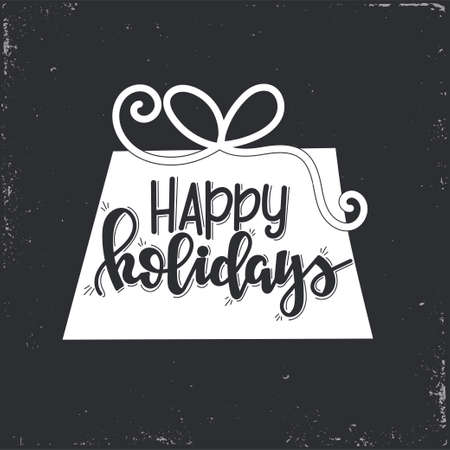 Christmas Vector lettering, motivational quote. Vector illustrationのイラスト素材