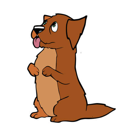 Cute cartoon illustration on white background Vector illustration.のイラスト素材