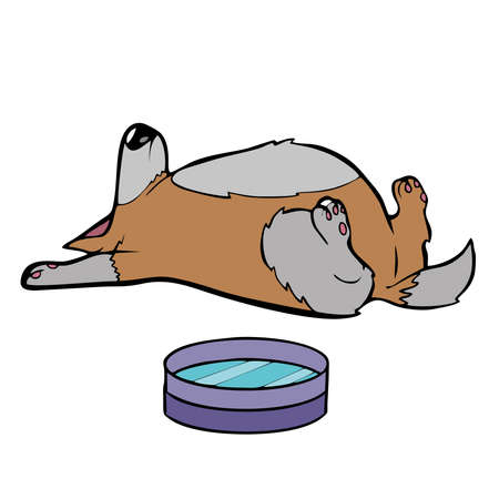 Cute cartoon illustration on white background Vector illustration.のイラスト素材