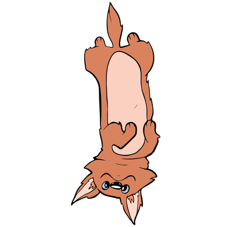 Cute cartoon illustration on white background Vector illustration.のイラスト素材