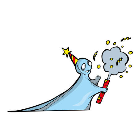 Monster cartoon illustration on white background Vector. Vector illustrationのイラスト素材
