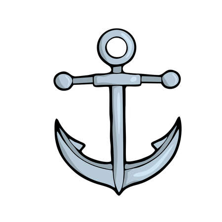 Anchor illustration on white background. Vector illustrationのイラスト素材