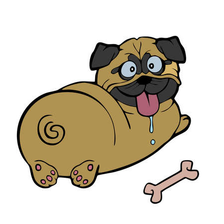 Cute cartoon illustration on white background Vector illustration.のイラスト素材