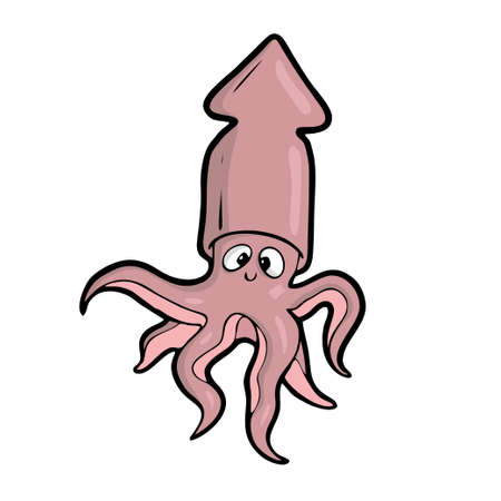 Colmar on white background Cute marine animal . Vector illustrationのイラスト素材