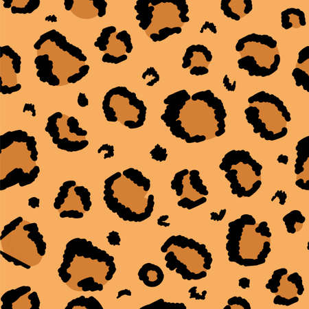 Leopard seamless pattern. Vector illustrationのイラスト素材