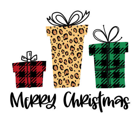 Merry Christmas greeting card design. Vector illustrationのイラスト素材