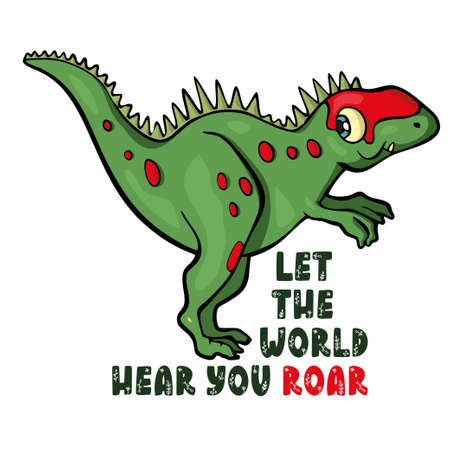 Dinosaur Hand drawn typography poster set. Conceptual handwritten phrase craft T shirt hand lettered calligraphy. Vector illustrationのイラスト素材