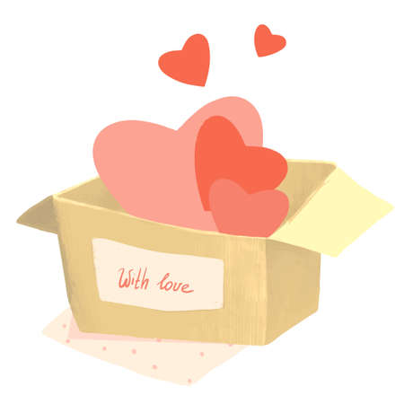 Happy Valentine on white background . Vector illustrationのイラスト素材