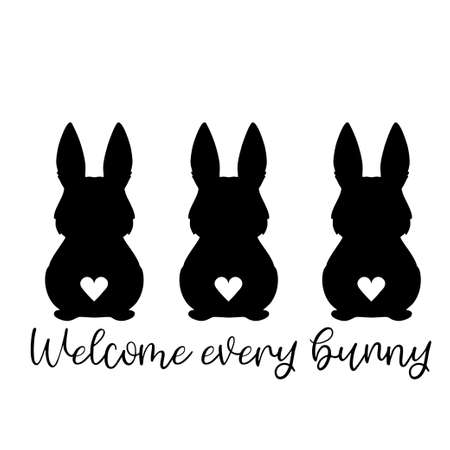 Easter and spring Hand drawn typography poster. Conceptual handwritten phrase Hand lettered calligraphic design. Inspirational vector.のイラスト素材