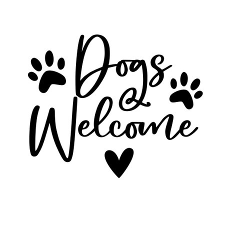 Dog lovers Hand drawn typography poster. Conceptual handwritten phrase Hand lettered calligraphic design. Inspirational vector.のイラスト素材